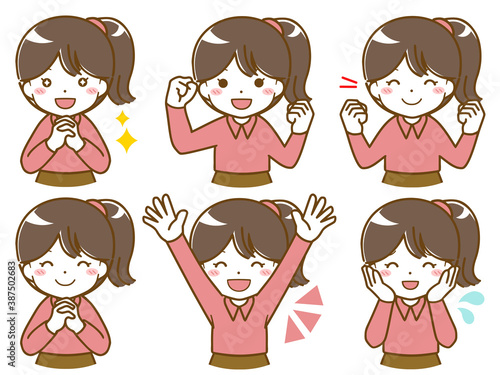女の子の楽しい表情