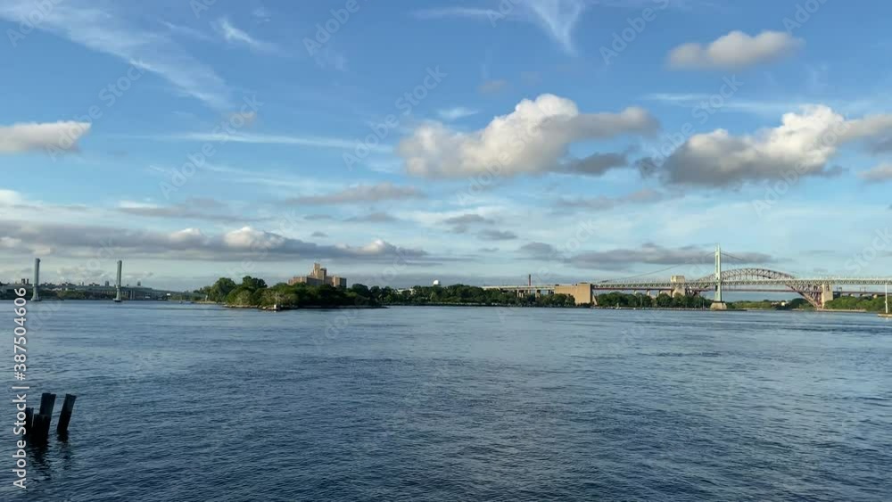 manhattan upper east side view of water and two bridges into the other 5 Boroughs manhattan upper east side view of water and two bridges into the other 5 Boroughs