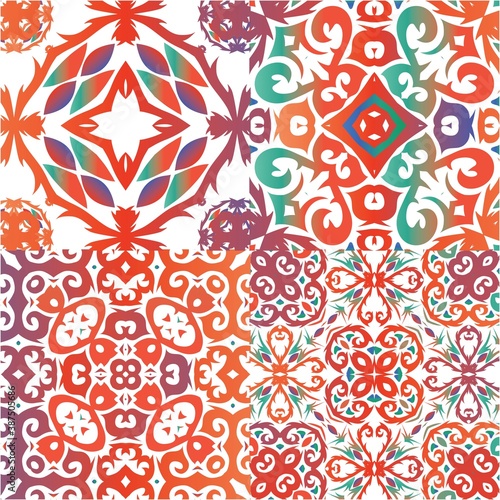 Antique talavera tiles patchworks.