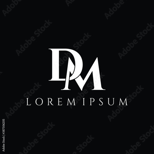 Letter DM luxury logo design vector