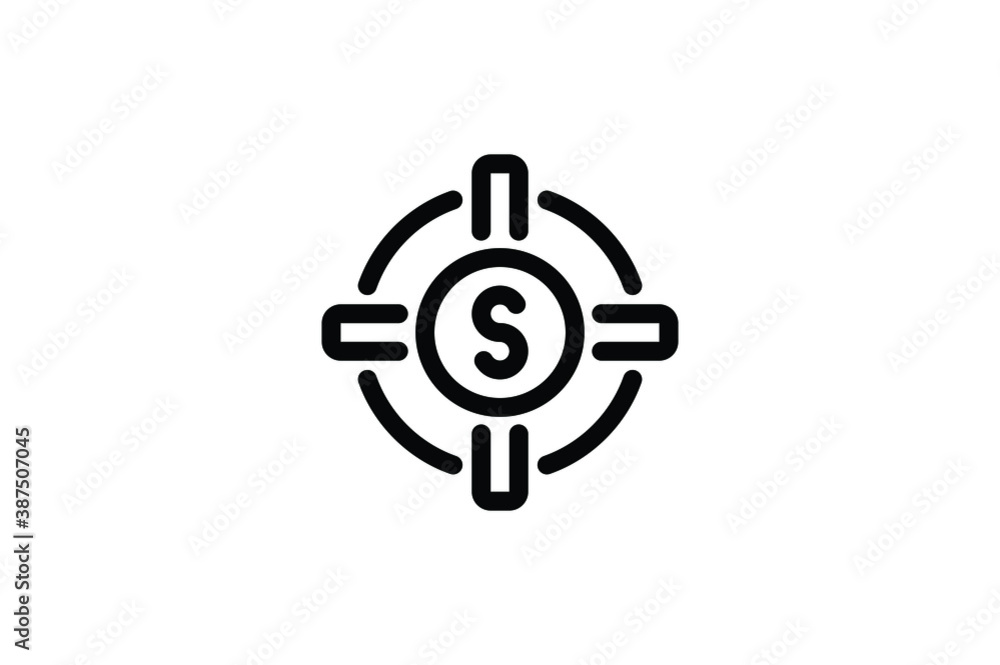 Finance Outline Icon - Money Center Finance Outline Icon - Money Center