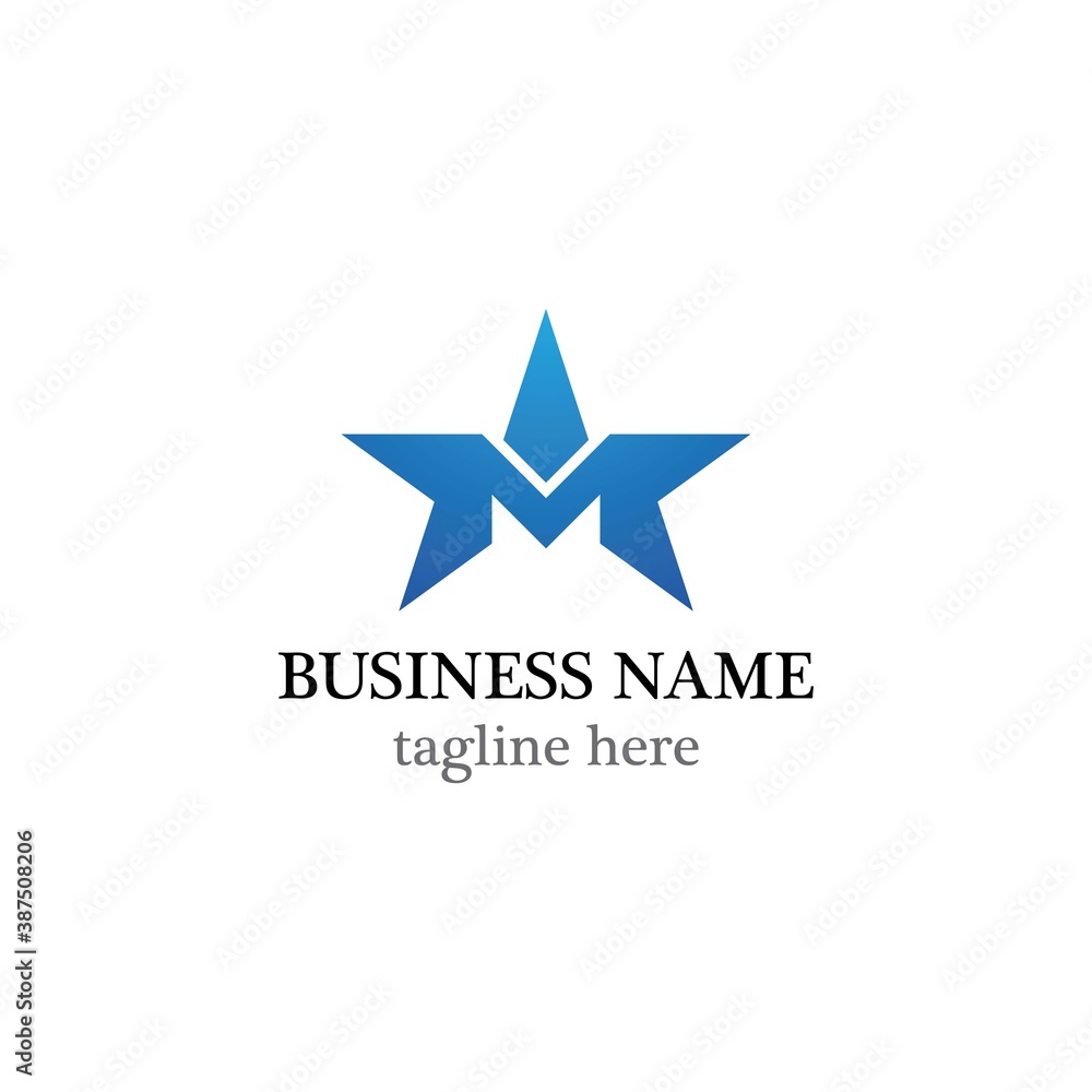 M Letter logo business M Letter logo business