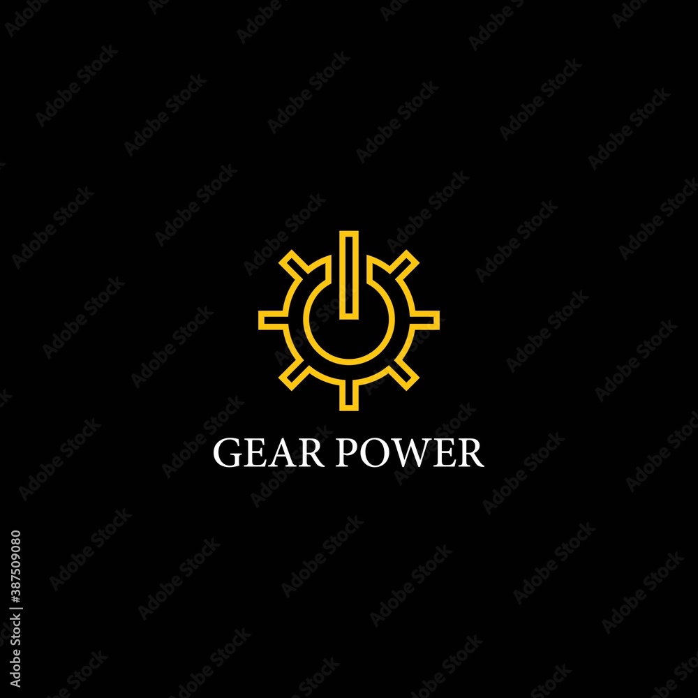 Gear power logo template Gear power logo template