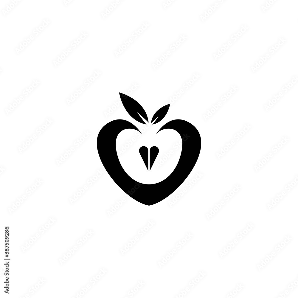 Fototapeta premium Apple logo vector icon