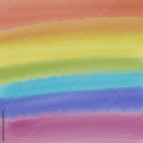 rainbow stripes background. imitation watercolor texture, digital vector. banner, wallpaper, poster. abstraction
