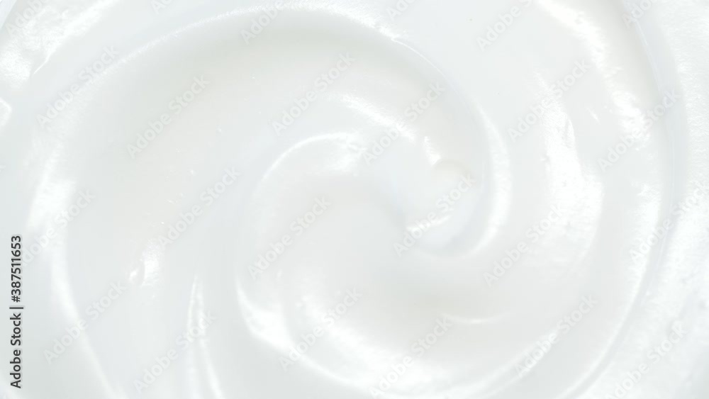 4K macro white smooth facial cream texture, beauty cosmetics abstract background 4K macro white smooth facial cream texture, beauty cosmetics abstract background