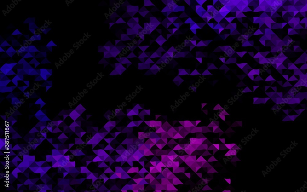 Dark Purple vector layout with lines, triangles.