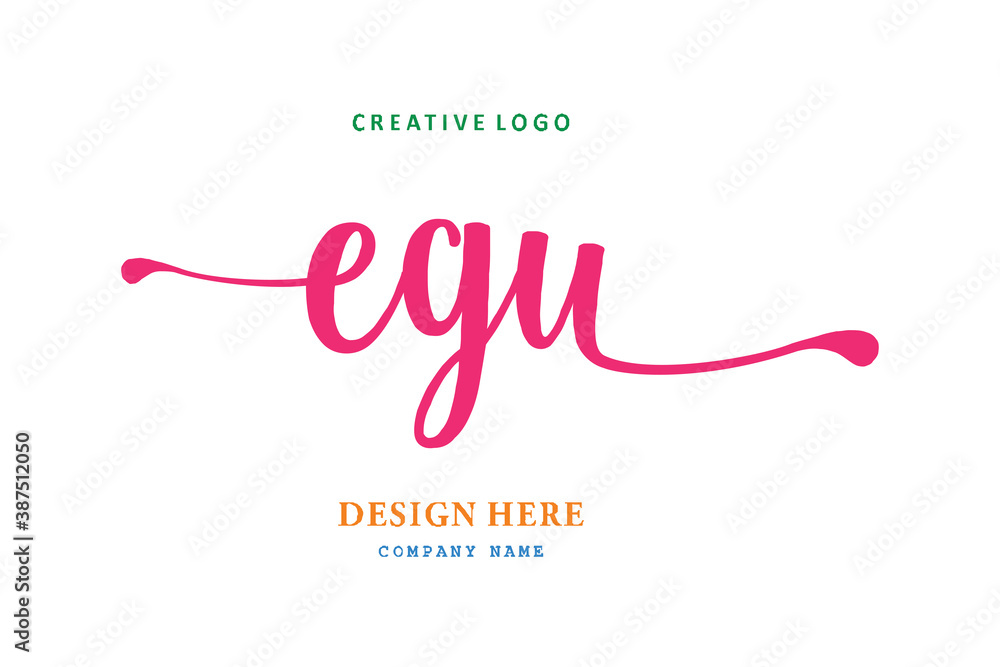 EGU font arrangement logo is simple, easy to understand and authoritativePrint EGU font arrangement logo is simple, easy to understand and authoritativePrint