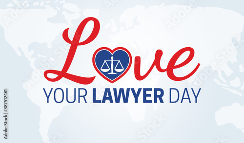 Love Your Lawyer Day Background Illustration