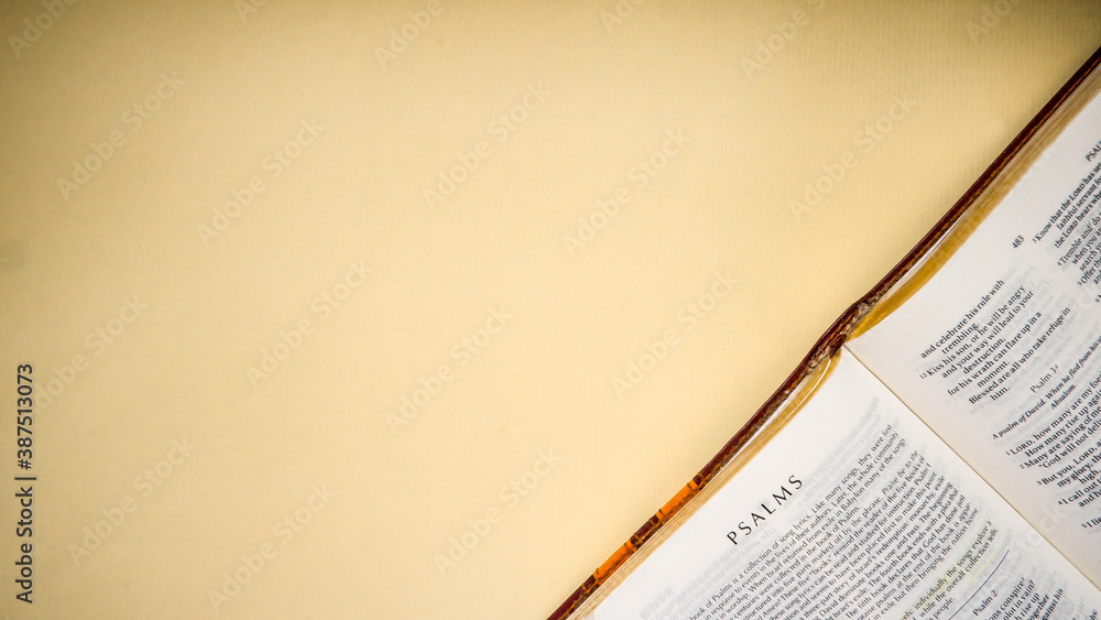 Open pages of the bible background (book of Psalms) Open pages of the bible background (book of Psalms)