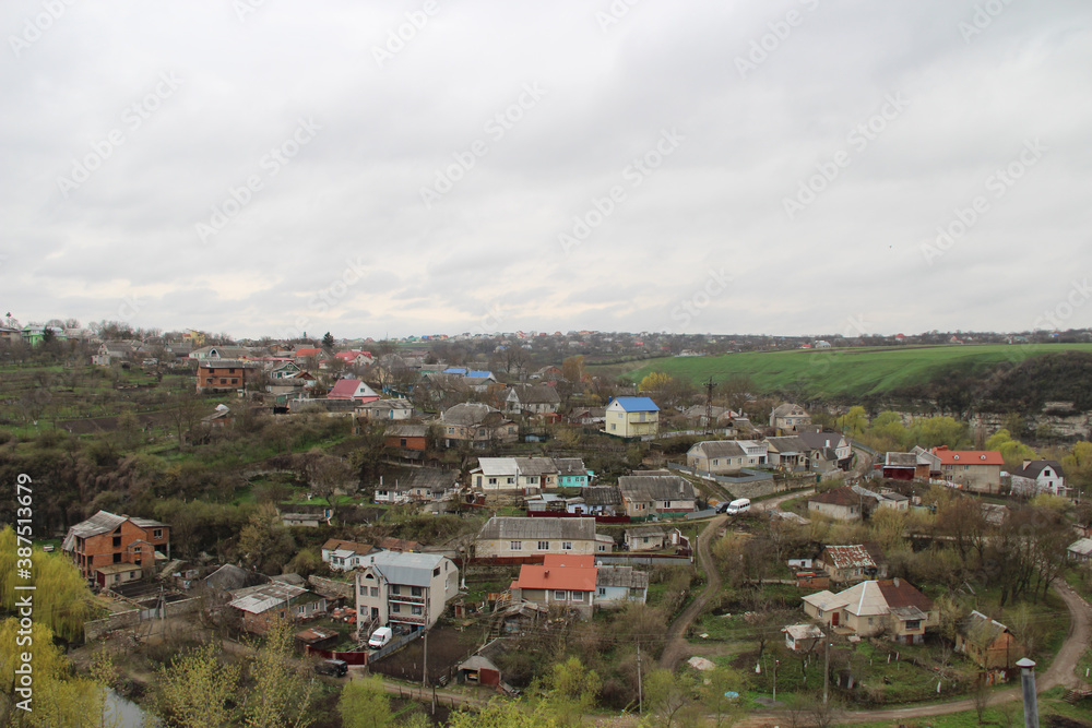 view of the old town from the hill