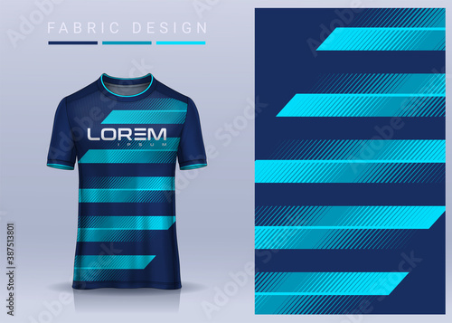 Fabric textile for Sport t-shirt ,Soccer jersey mockup for football club. uniform front and back view.