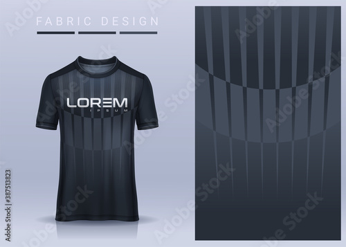 Fabric textile for Sport t-shirt ,Soccer jersey mockup for football club. uniform front and back view.