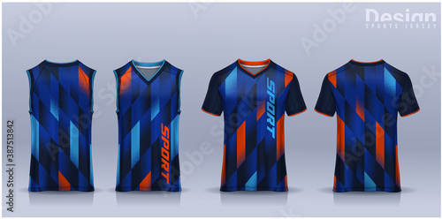 t-shirt sport design template, Soccer jersey mockup for football club, Running singlet,basketball Tank top.