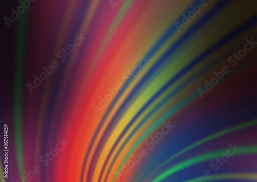 Dark Multicolor  Rainbow vector glossy abstract background.