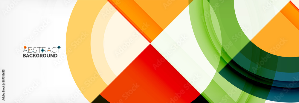 Obraz premium Round shapes, triangles and circles. Modern abstract background