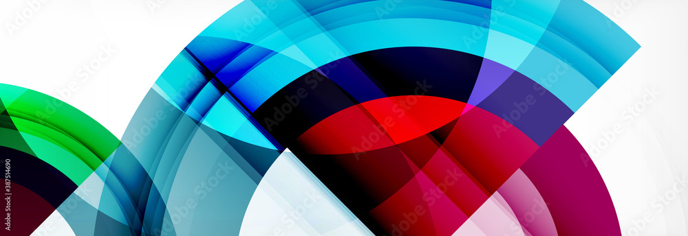 Obraz premium Round shapes, triangles and circles. Modern abstract background