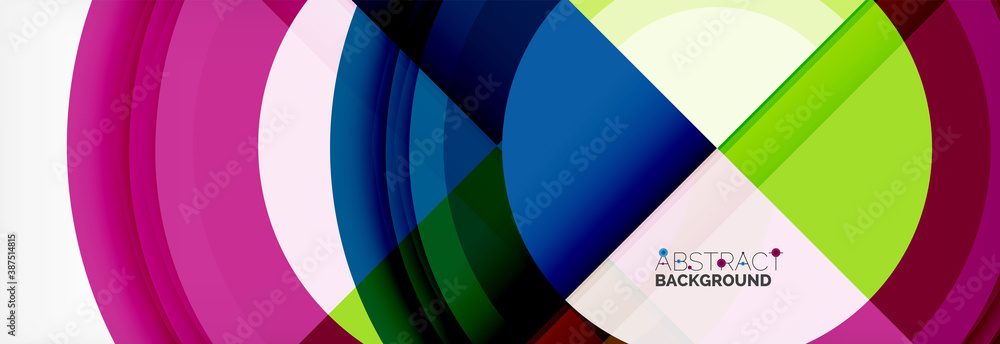 Round shapes, triangles and circles. Modern abstract background Round shapes, triangles and circles. Modern abstract background