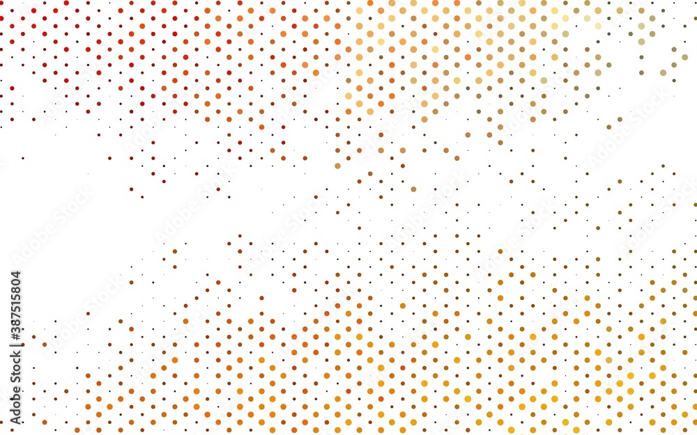 Light Yellow, Orange vector pattern with spheres. Light Yellow, Orange vector pattern with spheres.