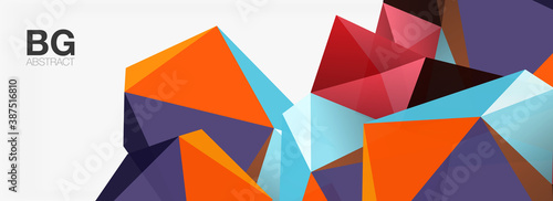 3d mosaic abstract backgrounds  low poly shape geometric design