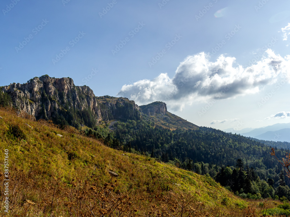 Autumn mountains, a place for nature lovers and tourists on a Sunny day in the bosom of nature. Autumn mountains, a place for nature lovers and tourists on a Sunny day in the bosom of nature.