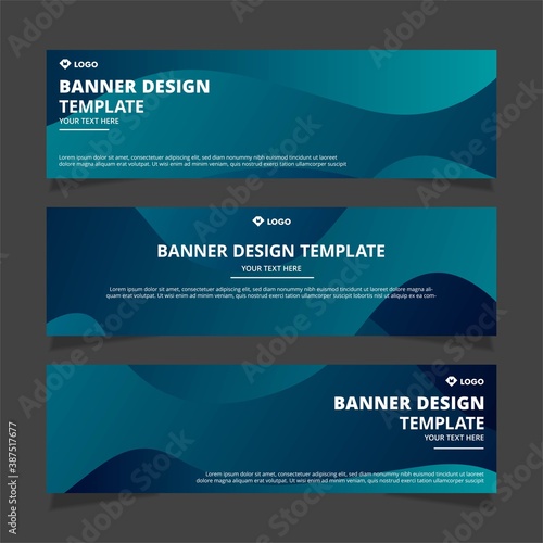 Set of creative modern abstract vector business banners design. Template ready for use in web or print design.