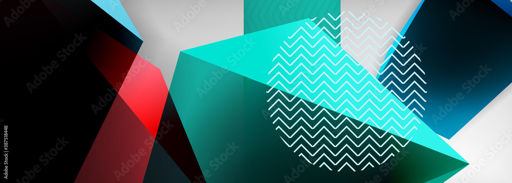 Low poly 3d geometric shapes, minimal abstract background. Vector illustrations for covers, banners, flyers and posters and other Low poly 3d geometric shapes, minimal abstract background. Vector illustrations for covers, banners, flyers and posters and other