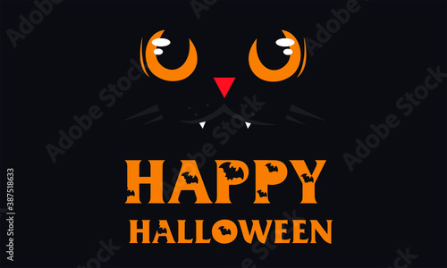 happy halloween illustartion vector cat 