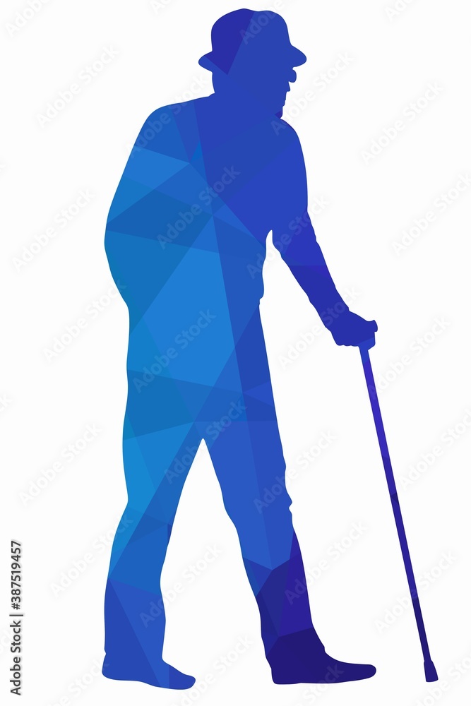illustration of an old man. vector draw illustration of an old man. vector draw