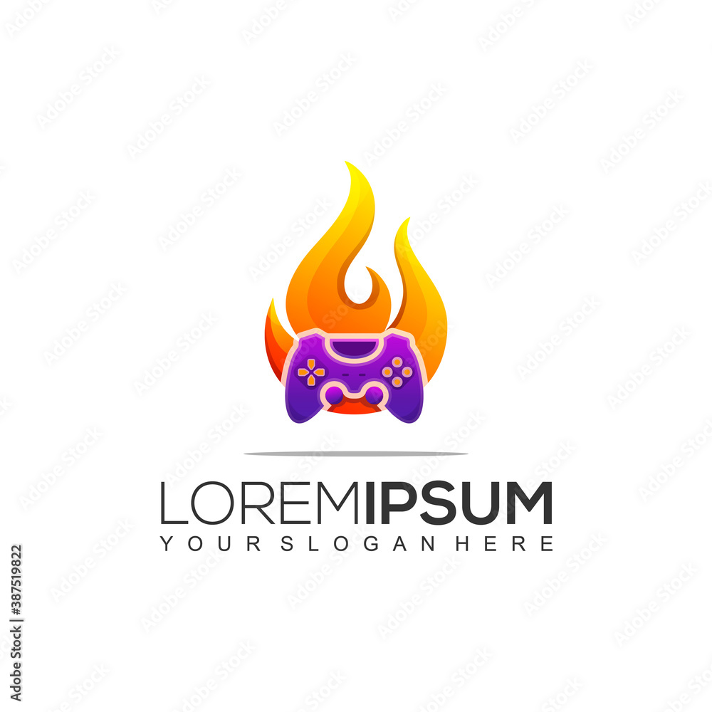 Fire Controller Game Logo Design Template Fire Controller Game Logo Design Template