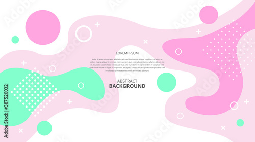 Abstract flat geometric fluid shapes background.
