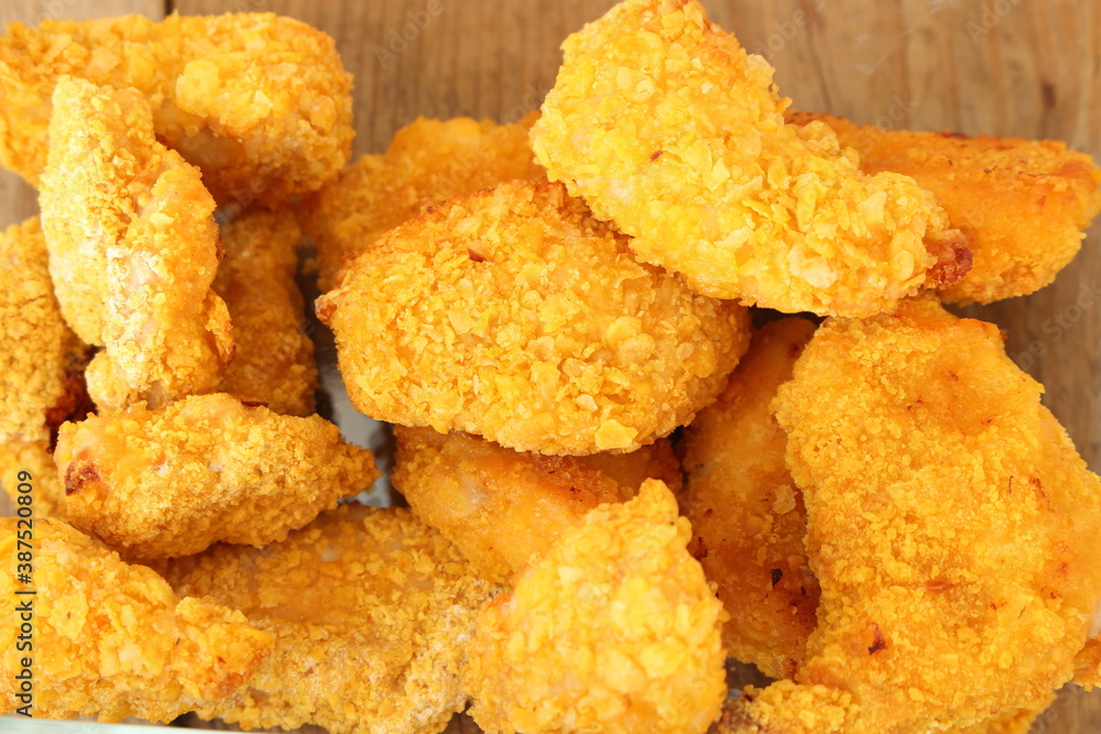 lots of fresh crispy chicken nuggets lots of fresh crispy chicken nuggets