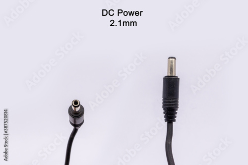 DC_Power-2.1 cable from different angles isolated against white background.