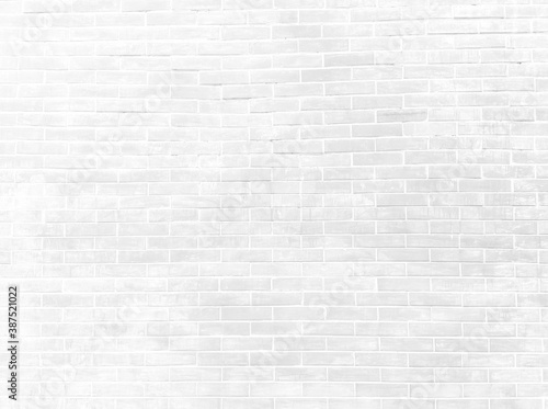 closeup outside building exterior white brick cement wall background texture for loft style  design concept  