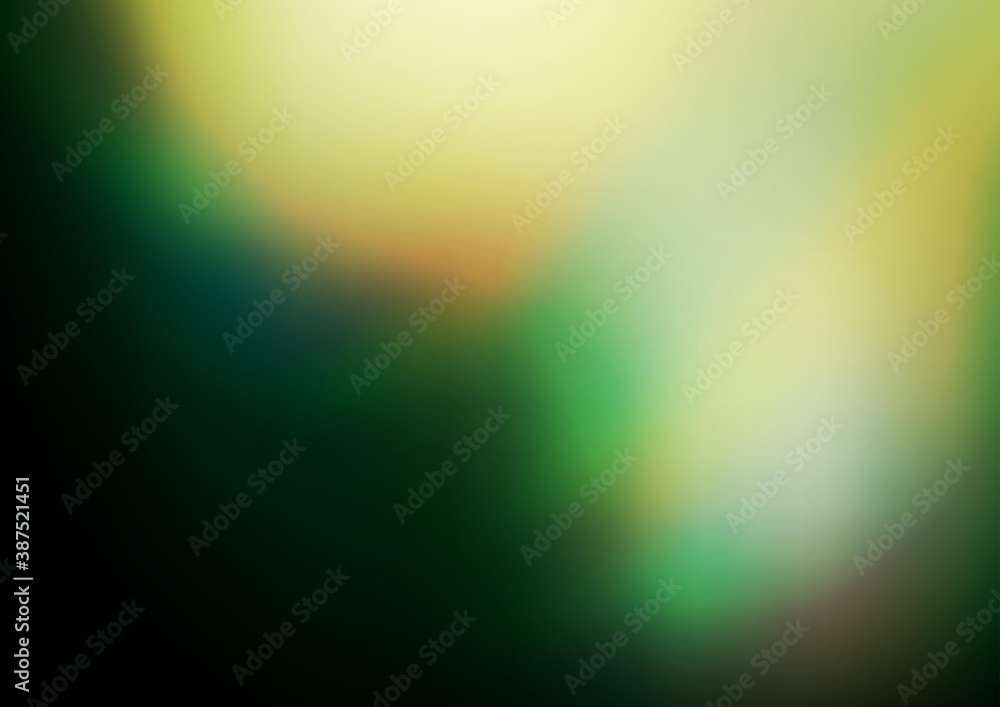 Obraz premium Dark Green vector blurred shine abstract background.