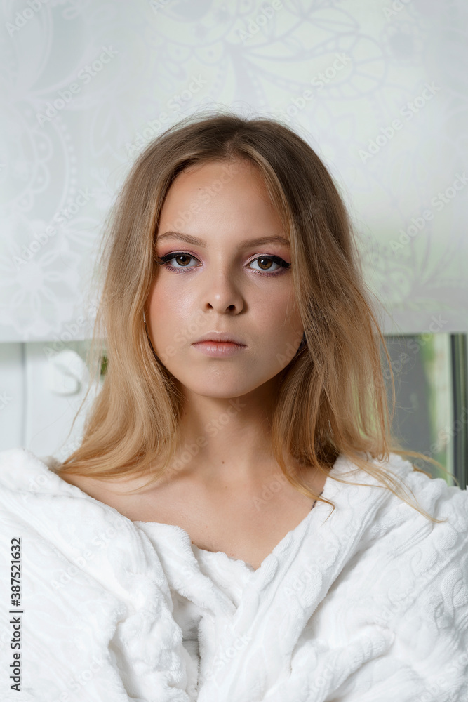 portrait of a young beautiful sad girl 16 years old portrait of a young beautiful sad girl 16 years old