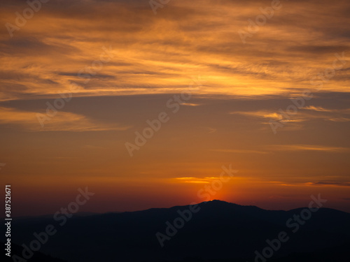 Sunset in Pieniny Mountains in summer © ffolas