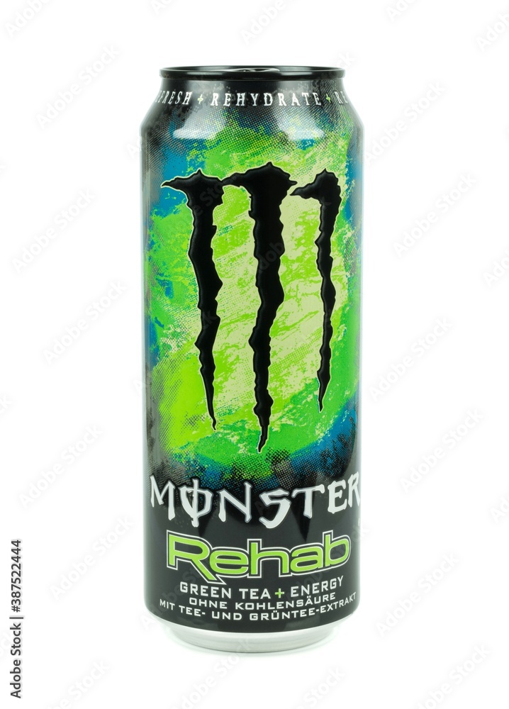 NIEDERSACHSEN, GERMANY APRIL 9, 2017: A can of Monster energy drink for the  German market on a white background Stock Photo | Adobe Stock