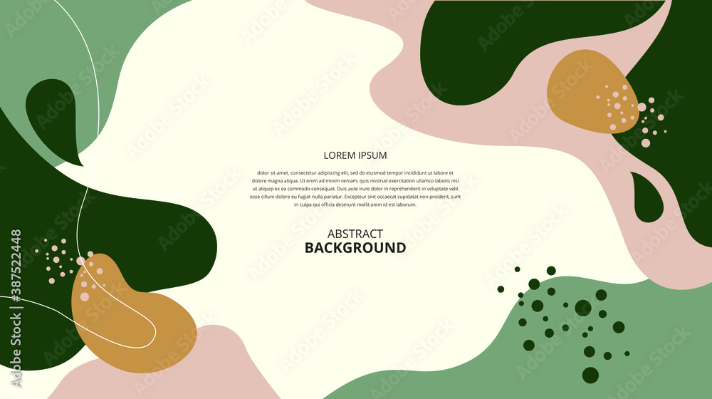 Abstract flat fluid shapes background. 