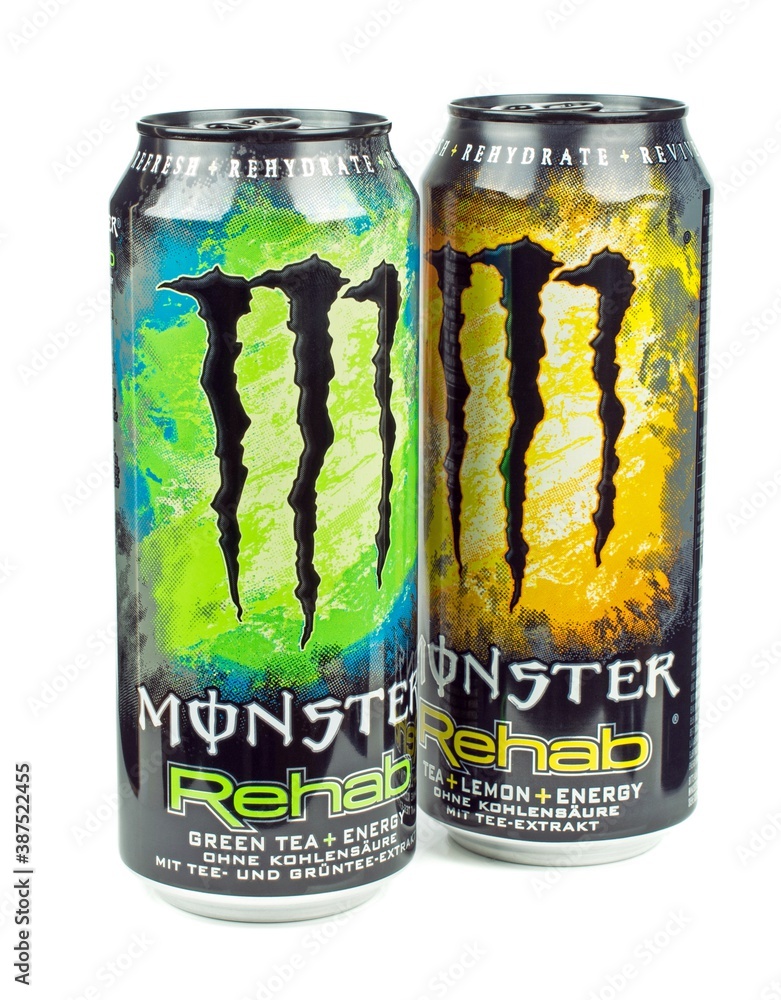 NIEDERSACHSEN, GERMANY APRIL 9, 2017: A can of Monster energy drink for the  German market on a white background Stock Photo | Adobe Stock