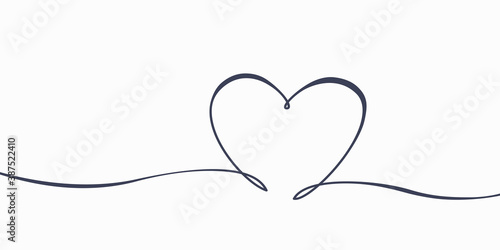 Hand drawn drawing heart love symbol