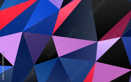 Light Blue, Red vector low poly layout.