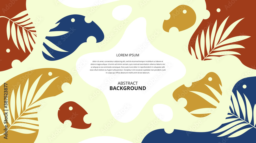 Abstract flat floral liquid shapes background. Abstract flat floral liquid shapes background.