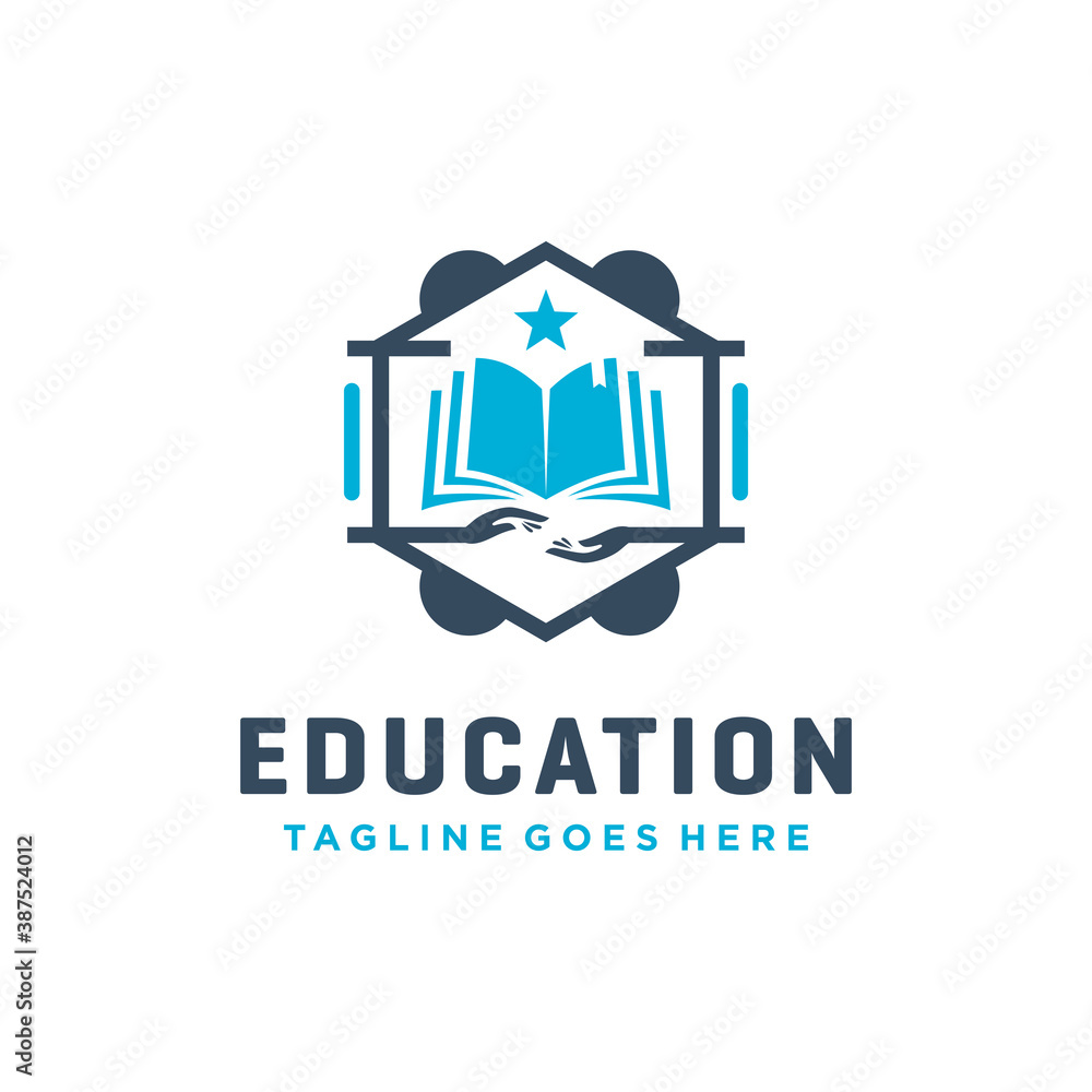 school education book logo design