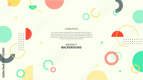 abstract flat geometric shapes background.