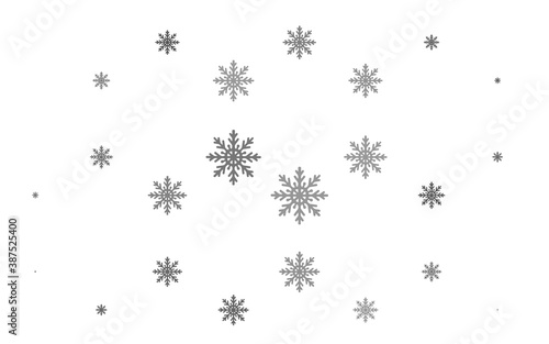 Light Silver, Gray vector texture with colored snowflakes.