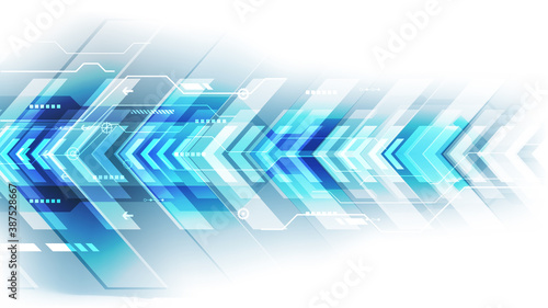 Vector Abstract futuristic speed technology, Illustration high digital technology blue and red color concept