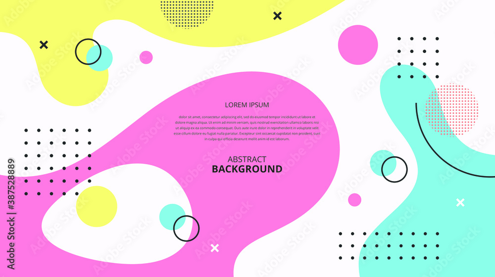 Abstract flat geometric fluid shapes background. Abstract flat geometric fluid shapes background.