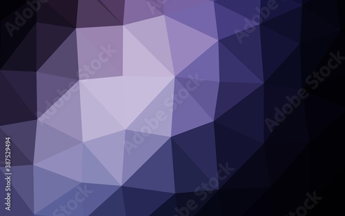 Dark Pink, Blue vector polygon abstract background.