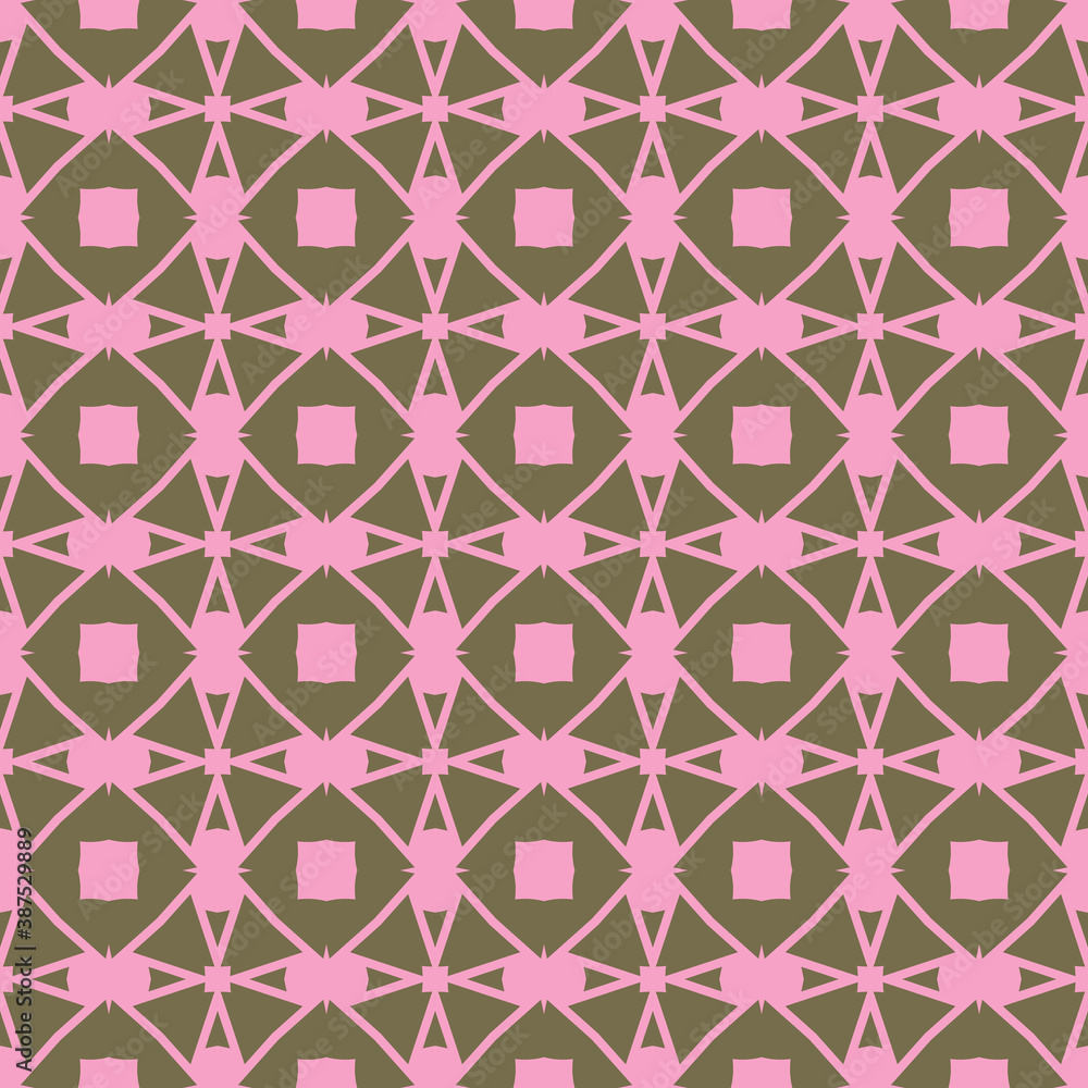 Vector seamless pattern texture background with geometric shapes, colored in pink, brown colors. Vector seamless pattern texture background with geometric shapes, colored in pink, brown colors.